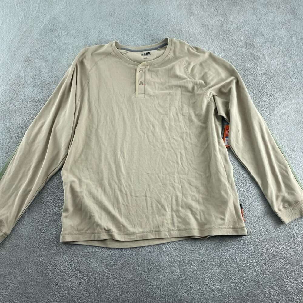 Bass Outdoor Hiker Henley Long Sleeve Shirt XL Trench Coat Color NWT 4600